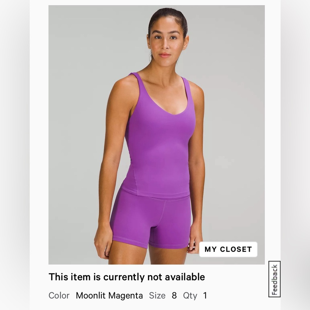Lululemon Align Tank top- Moonlit Magenta, Size 8